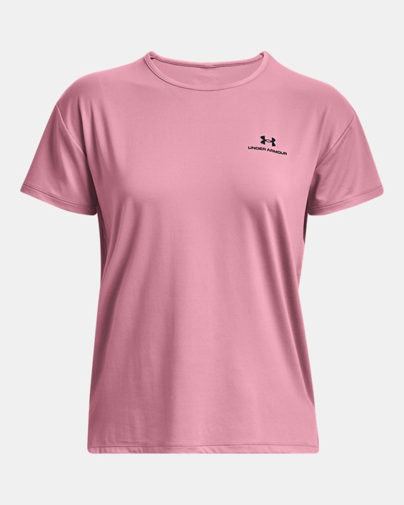 เสื้อแขนสั้น UA RUSH™ Energy 2.0 สำหรับผู้หญิง in Pink image number 4